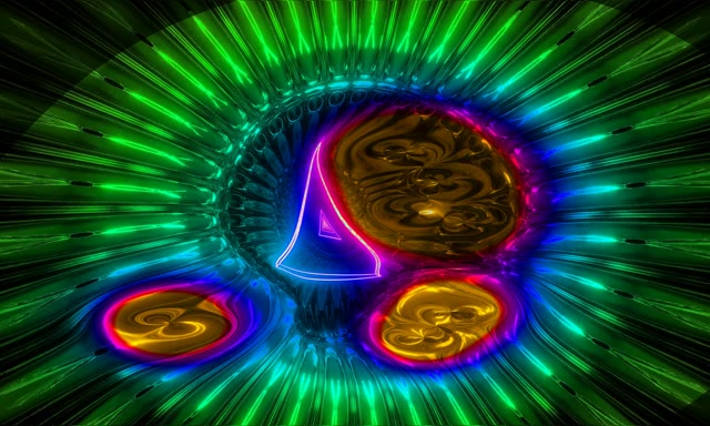 Neon Tunnel Brain VJ Loop 5:3 Wide 60fps Screensaver Motion Background