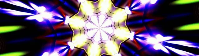 Neon Tünel Kaleidoskop Patlama 32:9 Süper Ultrawide 60fps Ekran Koruyucu VJ Loop