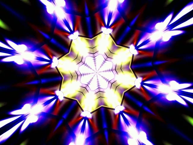 Terowong Neon Kaleidoskop Letupan Vj Loop 4:3 Classic 60fps Screensaver