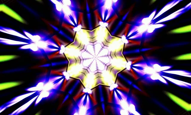 Tunel Neon Explozie Kaleidoscop VJLoops 5:3 Wide 60fps Screensaver