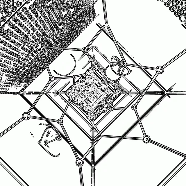 Neon Tunnel S&H Grid Pauseskærm 1:1 Square 60fps Vj Loop