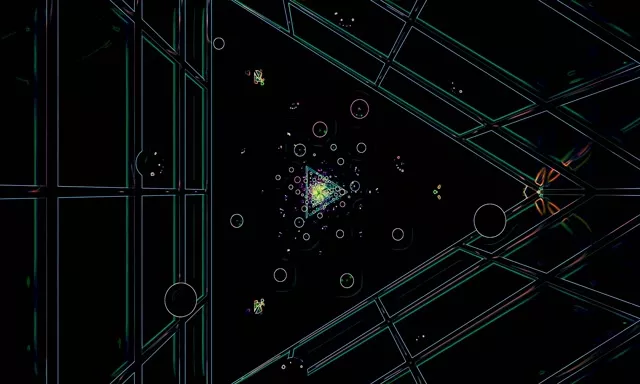 Neoninės Šviesos Tunelis Apskritimai Ekrano Užsklanda 5:3 Wide 60fps VJ Loop