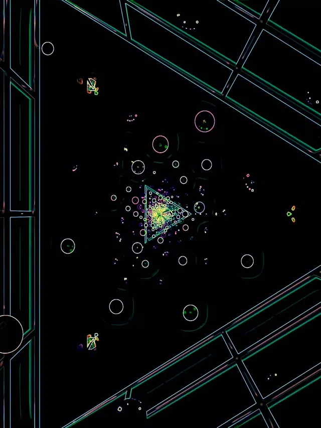 Неон Тунел Кругови Триаголник Screensaver 3:4 iPad Portrait 60fps Vj Loop