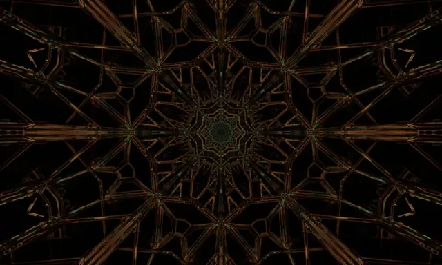 Neon Tunelis Vario Mandala Ekrano Užsklanda 5:3 Wide 60fps VJ Loop