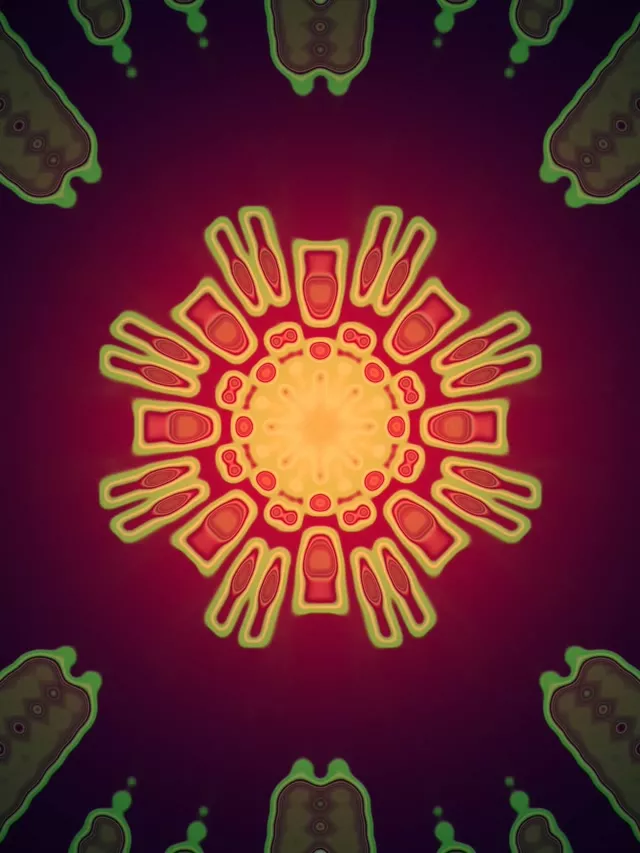 neon tunnel crimson mandala rays 3:4 ipad portrait 60fps vj loop screensaver