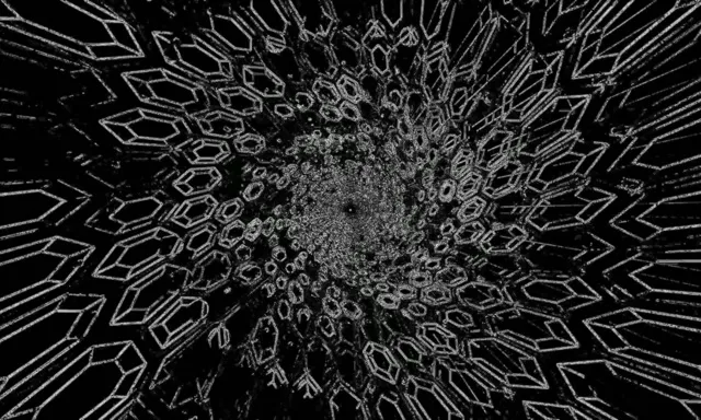 Neon Tunnel Crystal Hexagon Screensaver 5:3 Wide 60fps Vj Loop