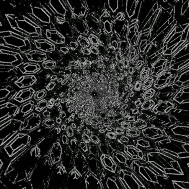 Neon Tunnel Crystal Screensaver 1:1 Square 60fps VJ Loop