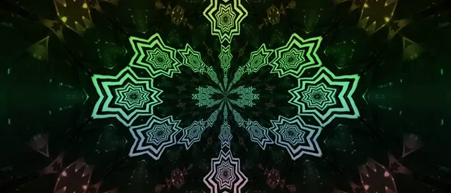 Neon Tunnel Kaleidoscope Star Burst VJLoops 21:9 Ultrawide 60fps Screensaver