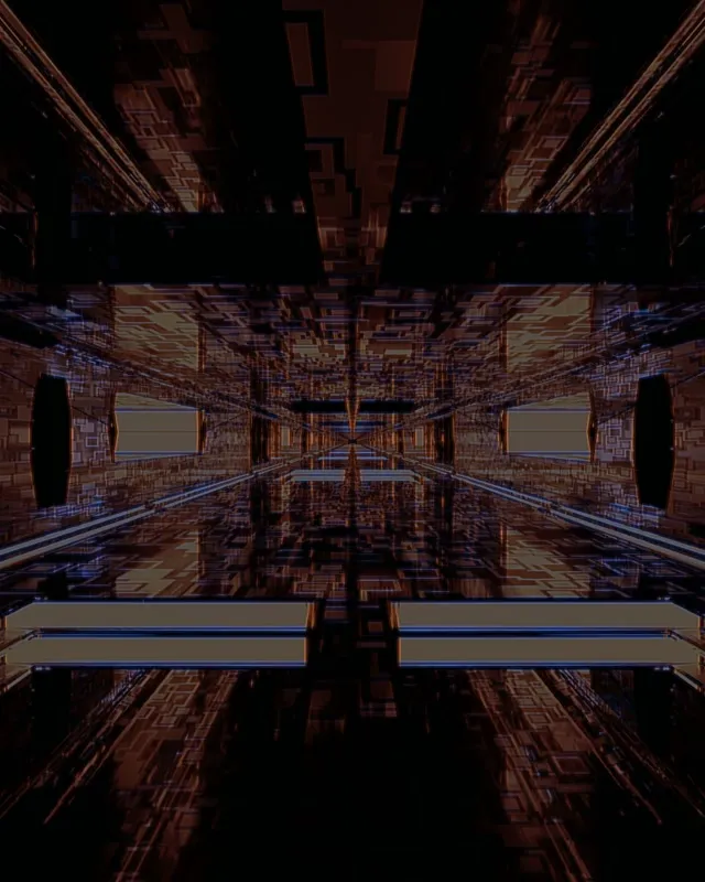 Neon tunnel cyan star 4:5 instagram 60fps screensaver vj animation