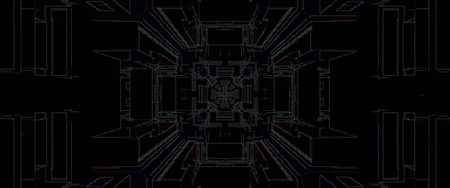 Neon Tunnel Circuit Grid Vj Loop 2.39:1 Cinemascope 60fps Screensaver