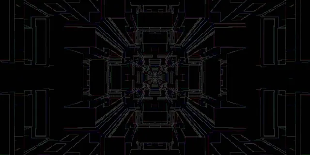 Neon Tunnel Circuit Grid VJ Loop 2:1 Univisium 60fps Screensaver