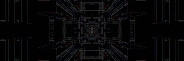 Neon Tunnel Fractal Circuit Grid VJ Loop 3:1 Triple Wide 60fps Screensaver