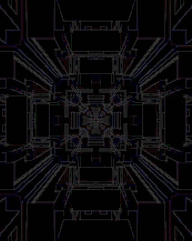 Neon Tunnel Fractal Grid Vortex Vj Loop 4:5 Instagram 60fps Screensaver