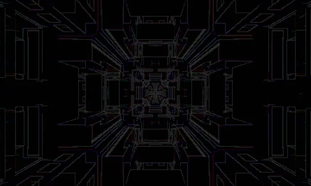 Neon Tunnel Recursive Circuit Grid Vj Loop 5:3 Wide 60fps Screensaver