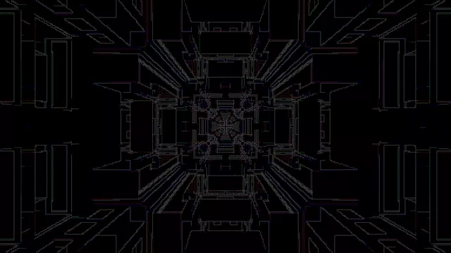 Neon-tunneli Tumma Piiri Näytönsäästäjä 4K UHD 60fps VJ Silmukka