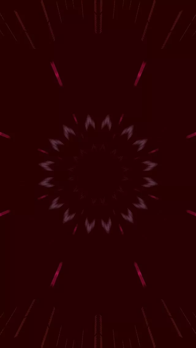 Terowong Neon Letupan Bunga Merah Kelam 9:16 Reels 60fps Screensaver VJ Loop