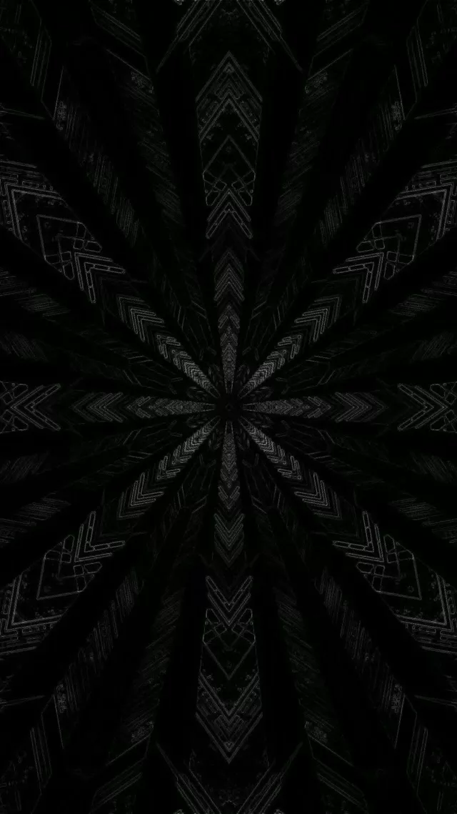 Terowong Neon Letupan Bintang Fraktal Gelap VJLoops 9:16 Reels 60fps Penyelamat Skrin