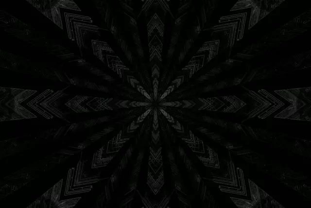 Neon Tunnel Dunkles Kaleidoskop Stern Explosion VJ Loop 3:2 Surface 60fps Bildschirmschoner