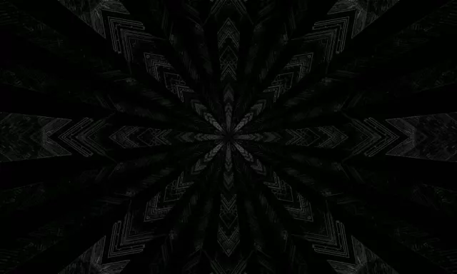 Неонов Тунел Тъмен Калейдоскоп Звездна Експлозия VJLoops 5:3 Wide 60fps Скрийнсейвър