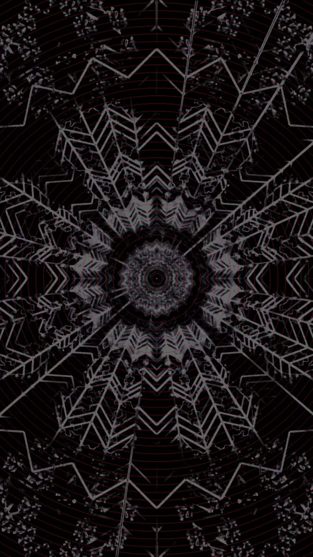 Terowong Neon Mandala Gelap Kaleidoskop VJLoops 9:16 Reels 60fps Penyelamat Skrin