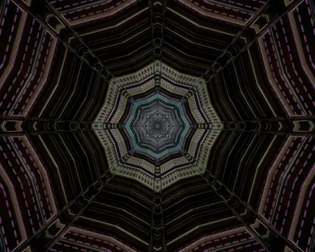 نفق نيون ثماني داكن حافظة شاشة 5:4 صناعي 60fps VJ Loop