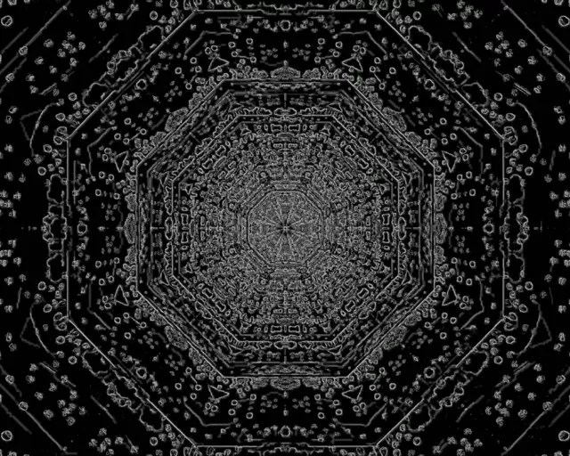 霓虹隧道深色八角螢幕保護程式 5:4 工業 60fps VJ Loop