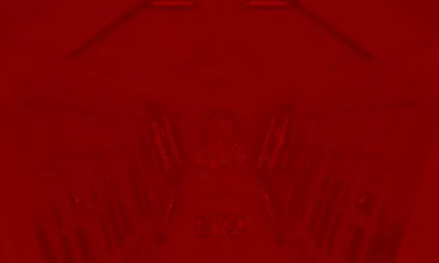 Tunel neon i kuq të thellë me modele trupi qarku duke krijuar lëvizje laku VJ abstrakte në 4K 60fps