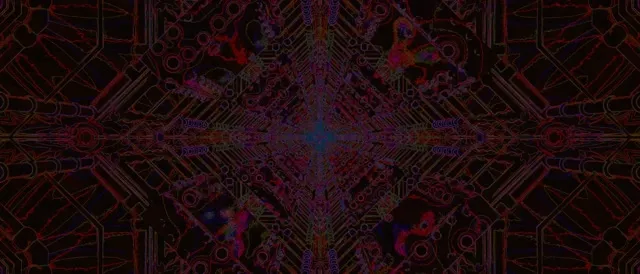 Đường Hầm Neon Đỏ Mạch Kính Vạn Hoa VJ Loop 21:9 Ultrawide 60fps Screensaver