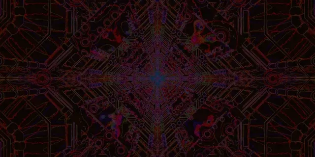 Neónový tunel cyberpunk obvod kaleidoskop VJ Loop 2:1 Univisium 60fps šetrič obrazovky