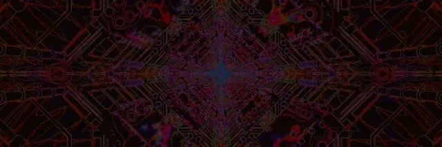 Rode en paarse neon-tunnel met symmetrische cyber mandala-patronen met 3D-vortex-effect, 60fps VJ-loop bewegingsachtergrond