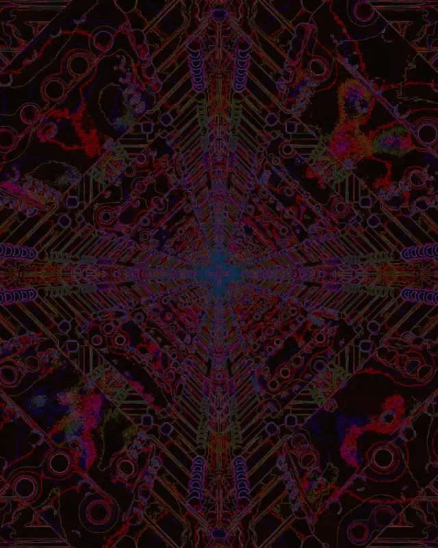 Neoon Tunnel Tumepunane Vooluahel Kaleidoskoop VJ Loop 4:5 Instagram 60fps Ekraanisäästja