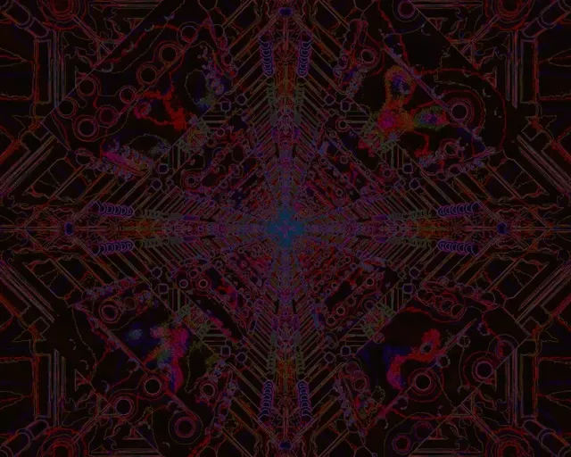 Neoon Tunnel 5:4 Industrial 60fps Ekraanisäästja Tume Vooluahel Kaleidoskoop VJ Loop