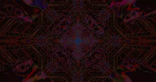 Neon Tunnel Donkerrood Cyber Schermbeveiliging 4k UHD 60fps VJ Loop