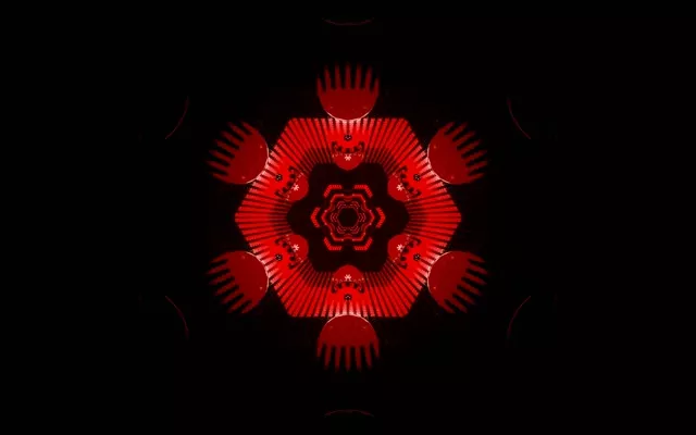 Fraktal Hexagon Neontunnel VJ Loop 16:10 MacBook 60fps Skärmsläckare