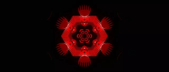 नीयन टनल फ्रैक्टल मंडला VJ Loop 21:9 अल्ट्रावाइड 60fps स्क्रीनसेवर