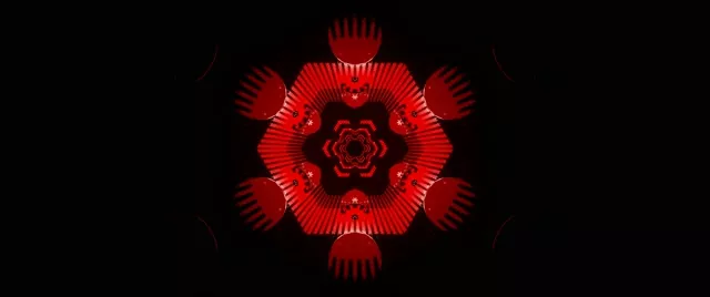 नीयन टनल फ्रैक्टल षट्कोण बर्स्ट VJ Loop 2.39:1 सिनेमास्कोप 60fps स्क्रीनसेवर