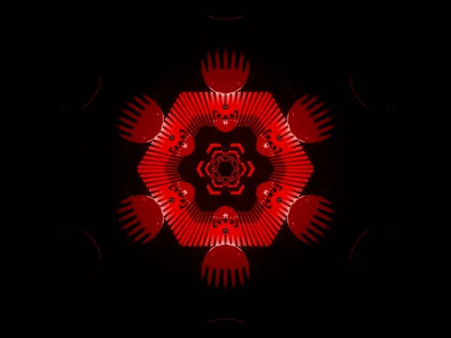 Fraktal Mandala Neon Tünel VJ Loop 4:3 Klasik 60fps Ekran Koruyucu