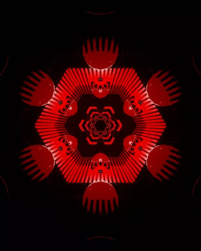 Fraktal Mandala Neon Tunel Vj Loop 4:5 Instagram 60fps Čuvar Ekrana