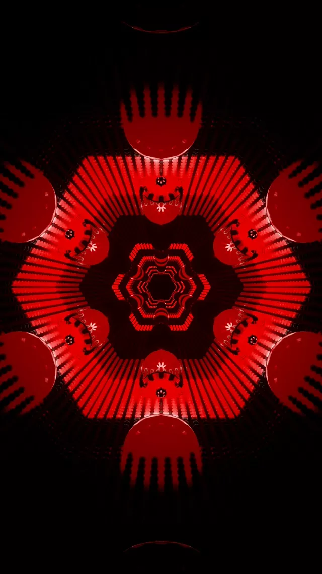 Neon Tunnel Fraktal Mandala VJ Loop 9:16 Reels 60fps Screensaver