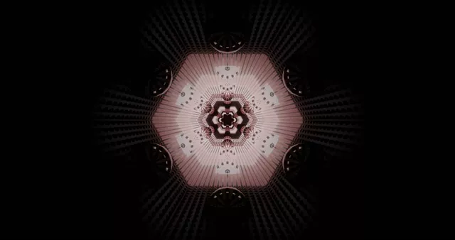 Tunel Neon Mandala Roz Închis Screensaver 4K UHD 60fps VJ Loop