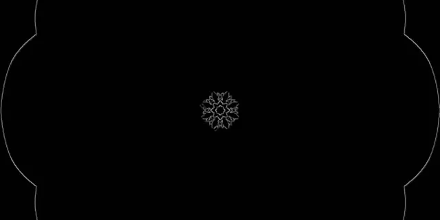 Neon Tunnel Madilim na Snowflake Mandala VJ Loop 2:1 Univisium 60fps Screensaver