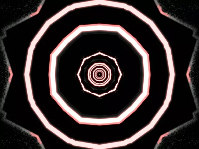 Neon Tunel Desetokut Vrtlog 4:3 Klasični 60fps Čuvar Ekrana Vj Loop