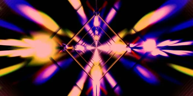 Neon Tunnel Diamond Rays | Dual 60fps Futuristic Screensaver