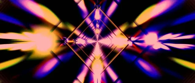 Neon Tunnel Diamond Rays | Ultrawide 60fps VJ Screensaver