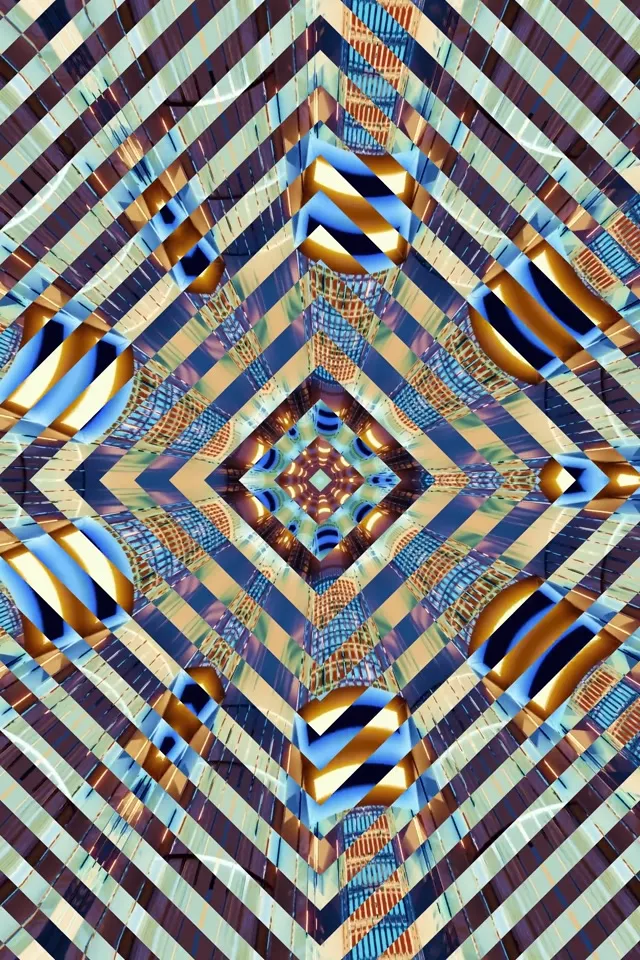 Neon Tunnel Diamond Vortex VJ Loop 2:3 60fps Screensaver