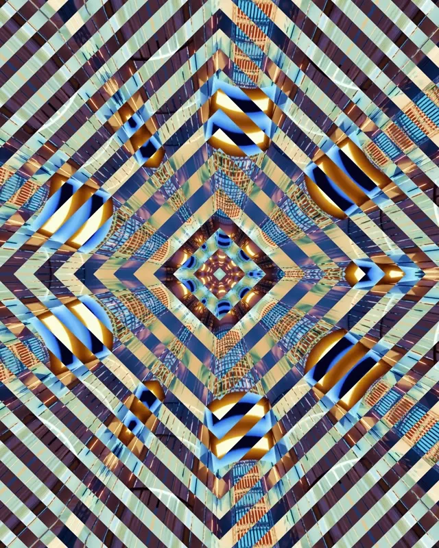 Neon Tunnel Diamond Vortex VJ Loop 4:5 Instagram 60fps Screensaver