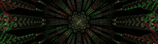 neon tunnel fractal 32:9 super ultrawide 60fps screensaver vj loop spiraling red streaks