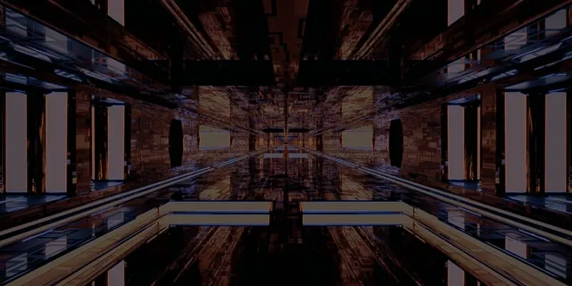 Neon tunnel fractal burst 2:1 univisium 60fps screensaver vj loop