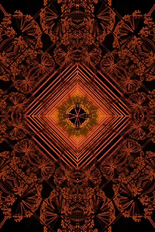 Tunel Neon Diamant Fractal Vortex 2:3 Photo Portrait 60fps Screensaver VJLoops