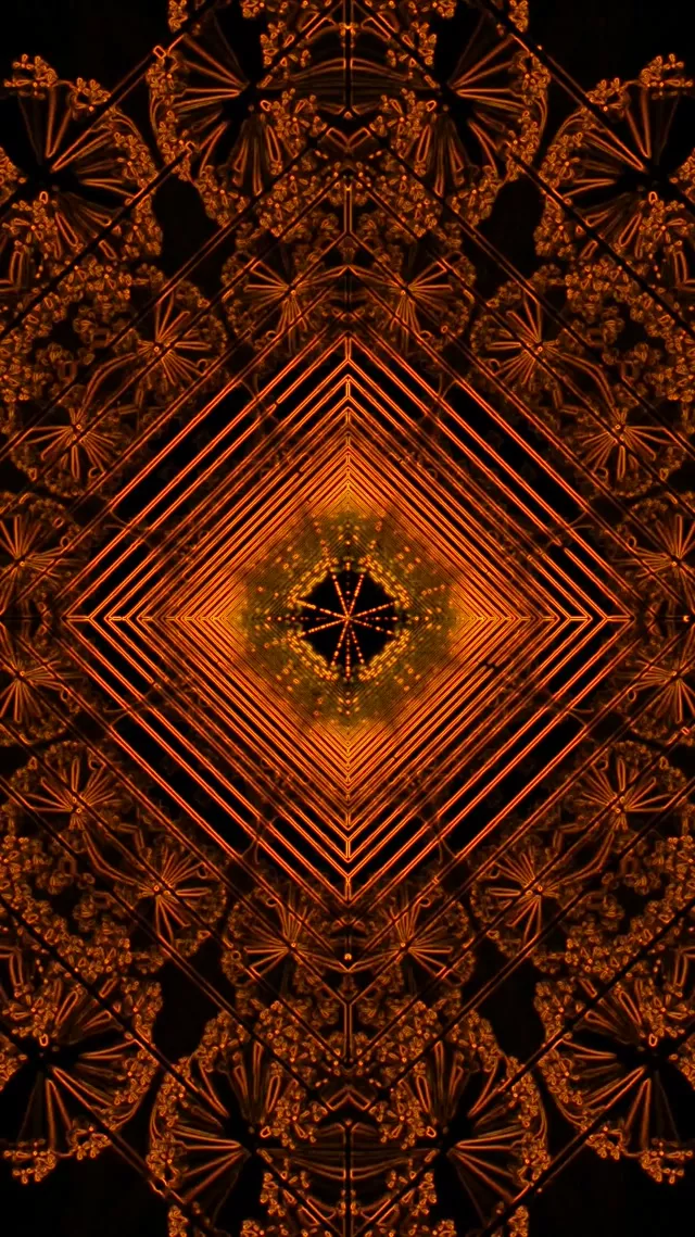 नियॉन टनल फ्रैक्टल डायमंड वॉर्टेक्स 60fps 9:16 रील्स स्क्रीनसेवर VJ Loop